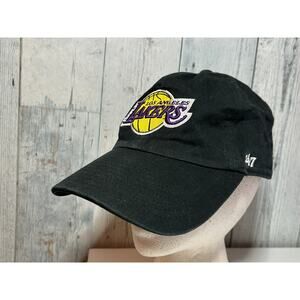Los Angeles Lakers Hat ’47 Brand NBA Adjustable Black Cap OSFA